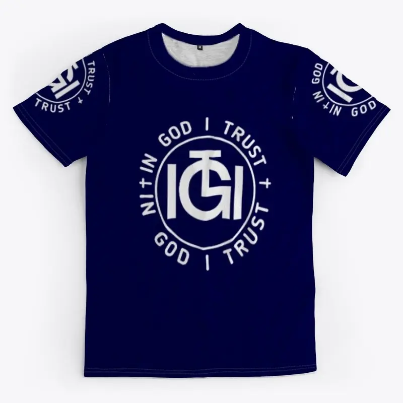 IN GOD I TRUST WHITE LETTERS T SHIRT